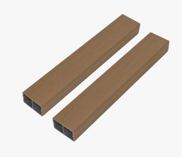 Co-extruded Wall Panels Aluminum Exterior Square Timber Tube WPC Mouldings for Walls